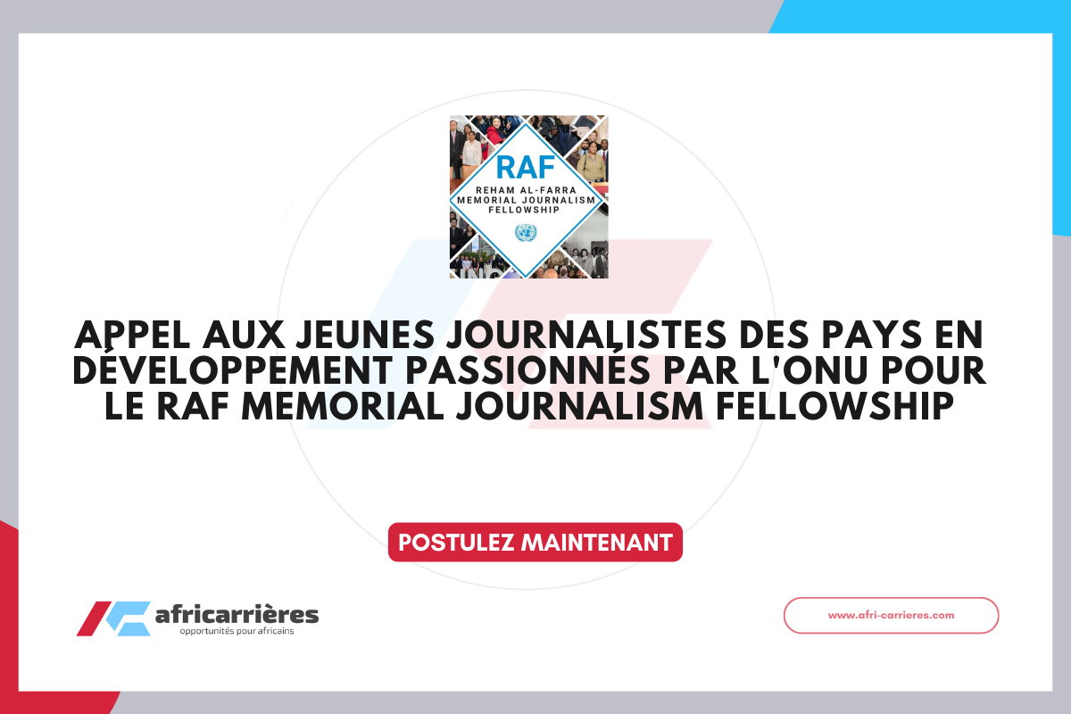 RAF Memorial Journalism Fellowship 2026 POUR JOURNALISTES