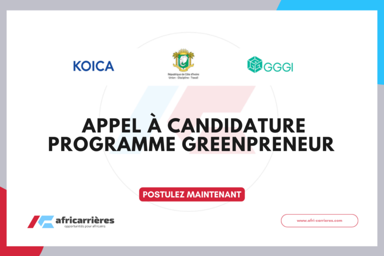Appel à candidature Programme Greenpreneur 2026 en Côte d’Ivoire