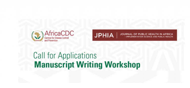 Appel à candidatures Africa CDC pour un Atelier d'écriture de manuscrits 2024