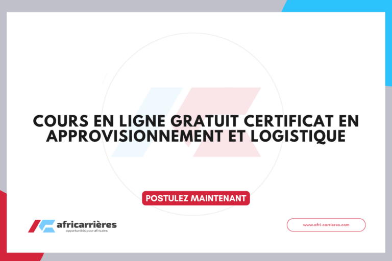 Cours en ligne gratuit ; Certificat en Approvisionnement et Logistique