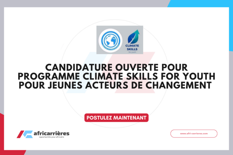 Climate Skills for Youth Program 2026 pour jeunes acteurs climatiques et biodiversité