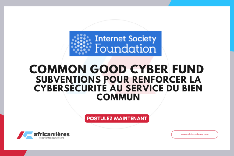 Common Good Cyber Fund 2026 – Subventions pour renforcer la cybersécurité au service du bien commun