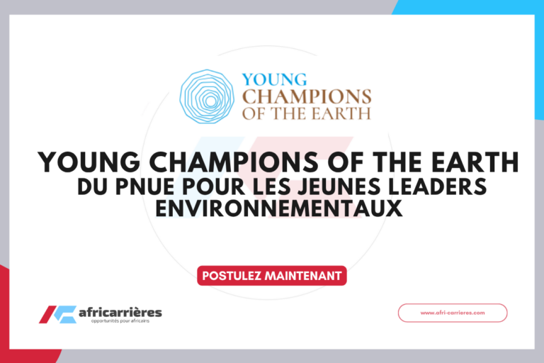 Young Champions of the Earth 2026 du PNUE pour les jeunes leaders environnementaux