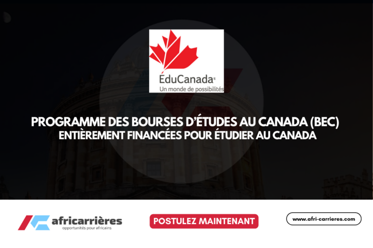 Programme BEC 2026 entièrement financées pour étudier au Canada