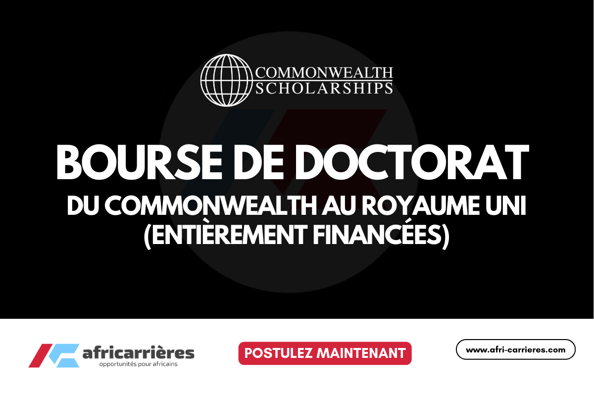 Bourse de doctorat du Commonwealth 2026/2027 dans une université britannique (entièrement financées)