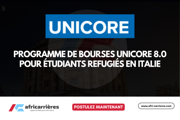 Programme de bourses UNICORE 8.0 pour étudiants refugiés en Italie 2026