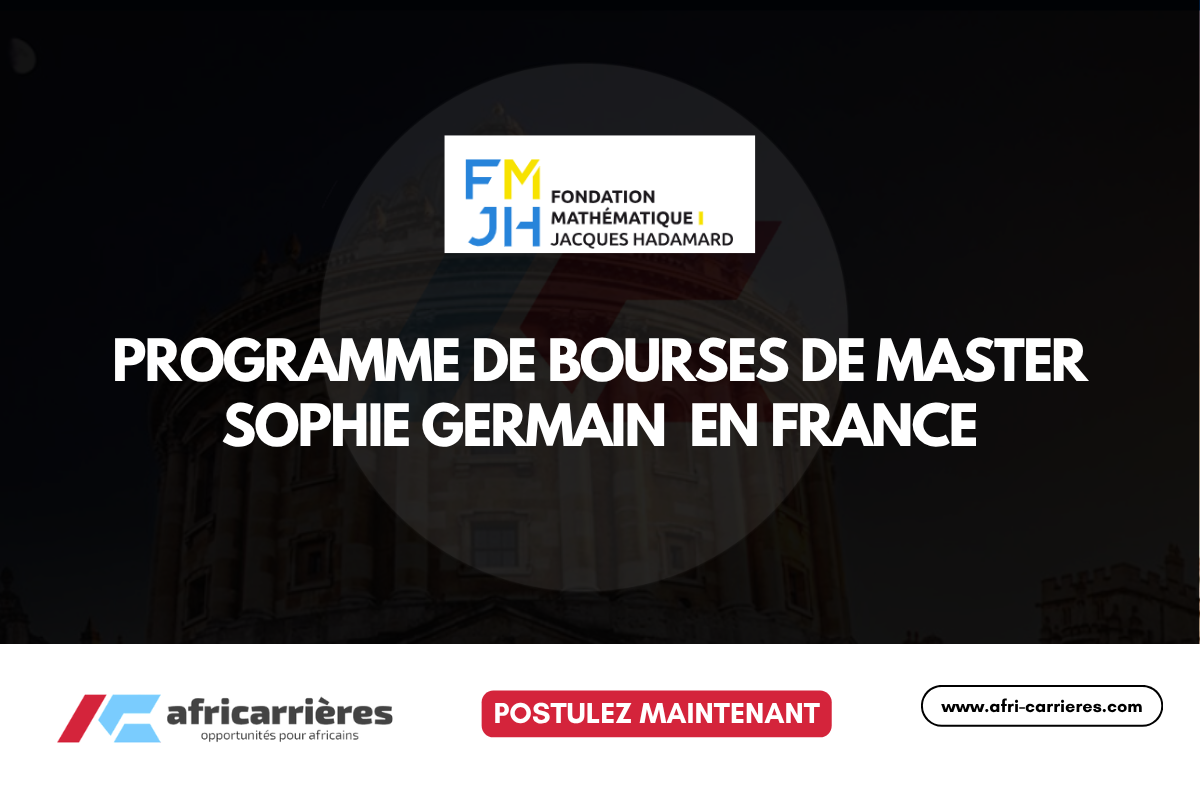 Programme de bourse Sophie Germain 2026 en France
