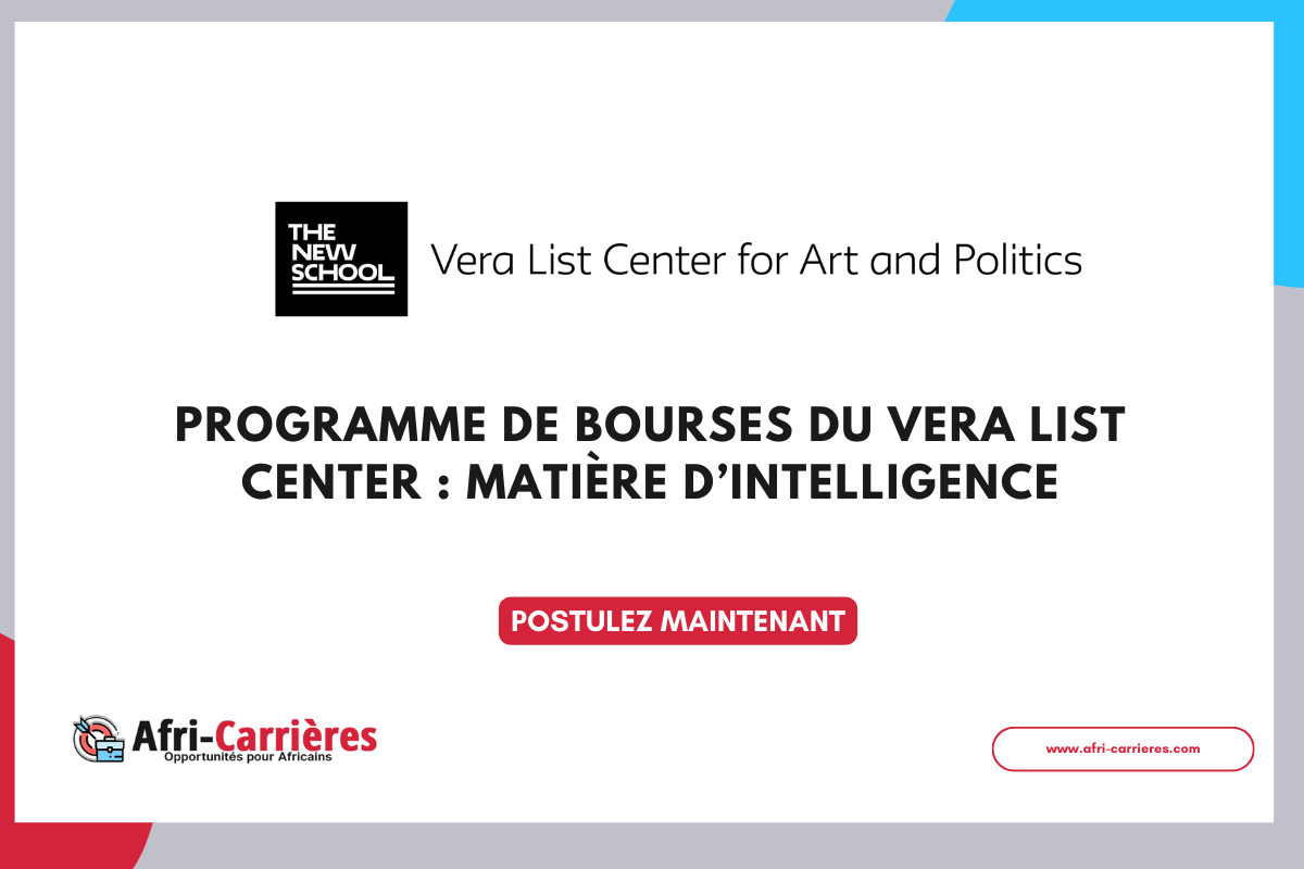 Programme de bourses du Vera List Center Matière d’intelligence