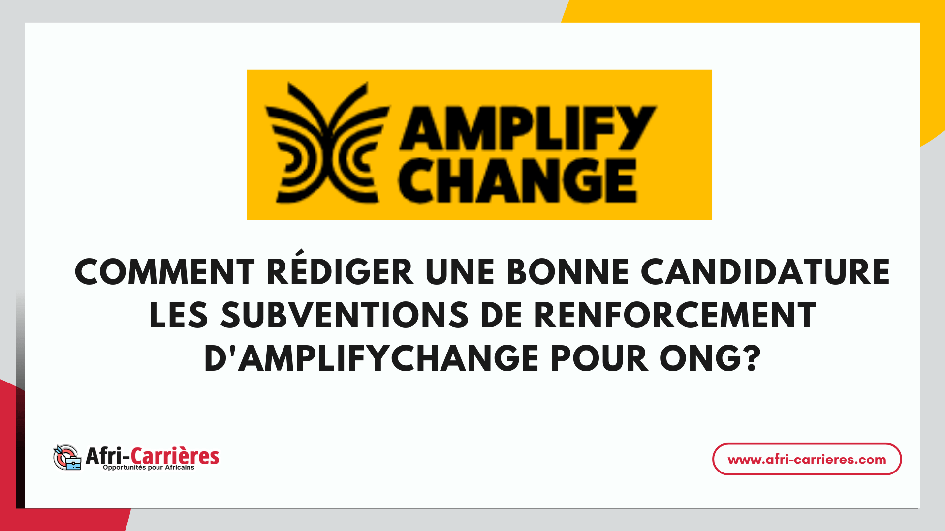 subvention de renforcement AmplifyChange