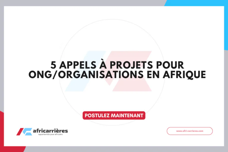 5 Appels à projets pour ONGOrganisations en Afrique