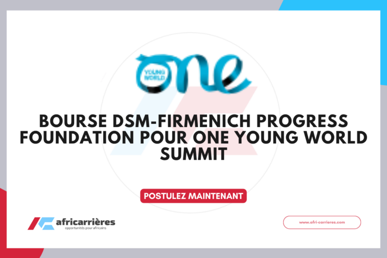 Bourse DSM-Firmenich Progress Foundation 2026 pour One Young World Summit