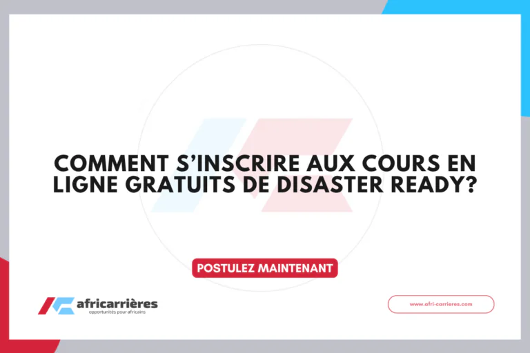 Comment S'inscrire au Cours en Ligne Disaster Ready