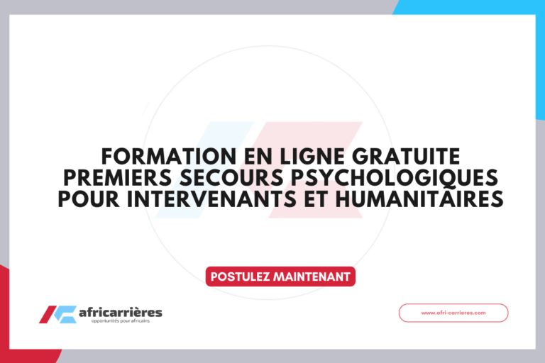 Cours Premiers Secours Psychologiques pour intervenants et humanitaires