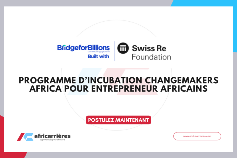 Programme Changemakers Africa 2026 pour entrepreneur africains