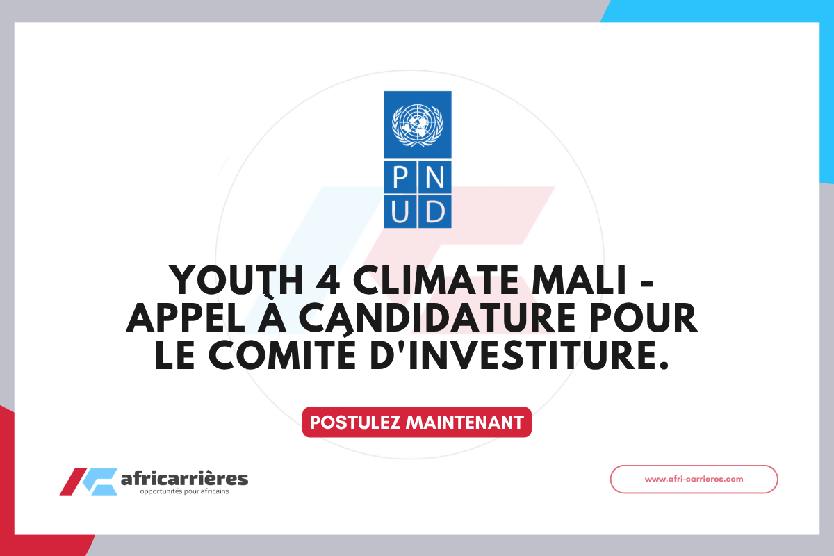 Youth for Climate Mali - Appel à candidature pour le comité d'investiture. 2026