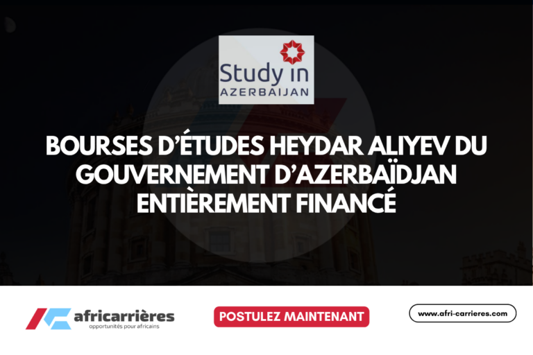 Bourse Heydar Aliyev 2026/2027 du Gouvernement d’Azerbaïdjan