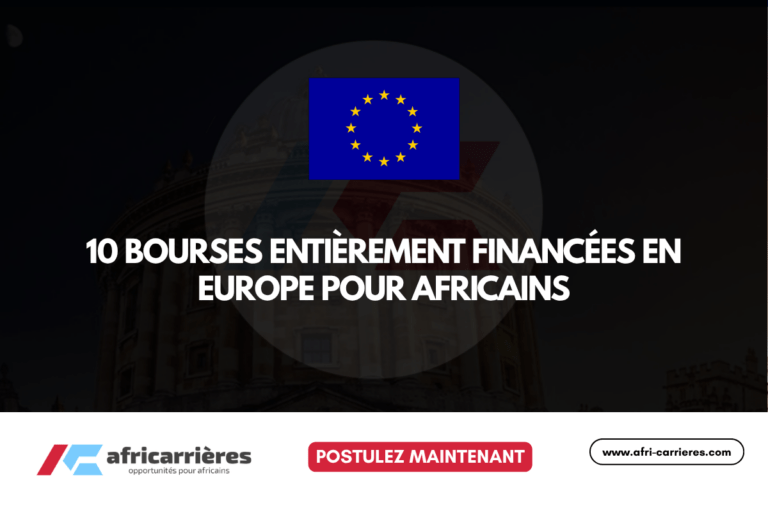 10 bourses entièrement financées en Europe pour Africains en 2026