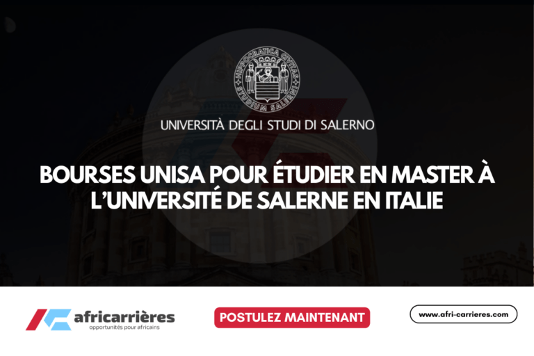 Bourses UNISA 2026-2027 pour Étudier en master à l’Université de Salerne en Italie