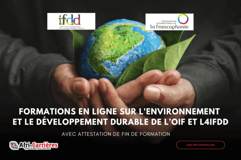 Formations en ligne sur Gratuite sur l'environnement et le développement durable de l'OIF et l'IFDD