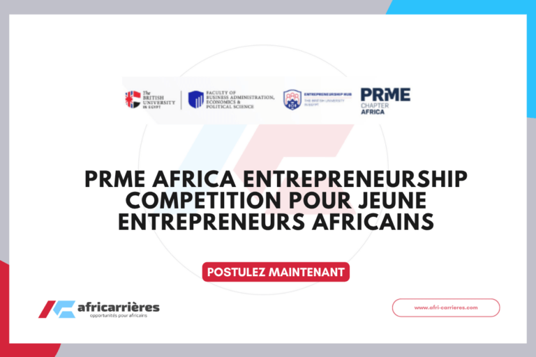 PRME Africa Entrepreneurship Competition 2026 pour jeune entrepreneurs africains