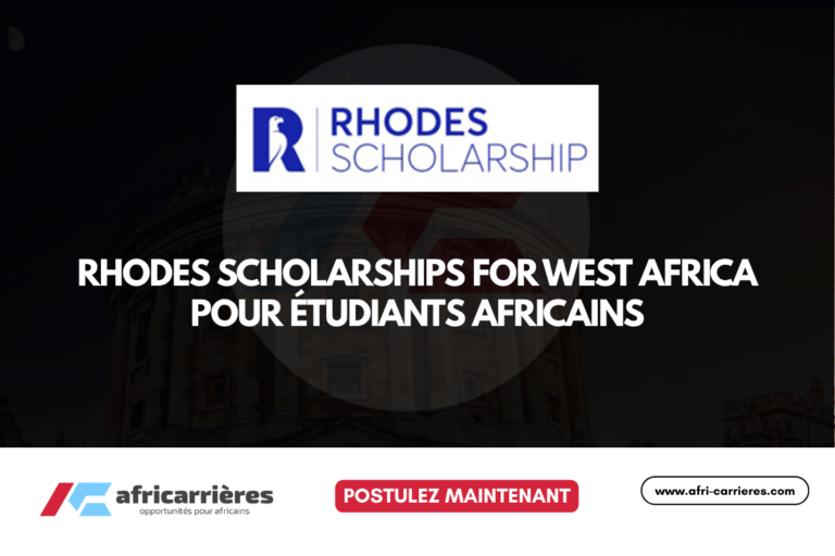 Rhodes Scholarships for West Africa 2026 pour étudiants africains