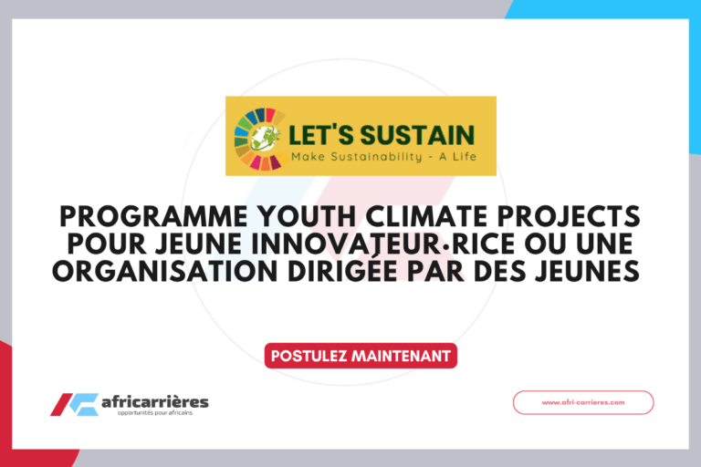 programme Youth Climate Projects pour jeune innovateur·rice ou une organisation dirigée par des jeunes 2026