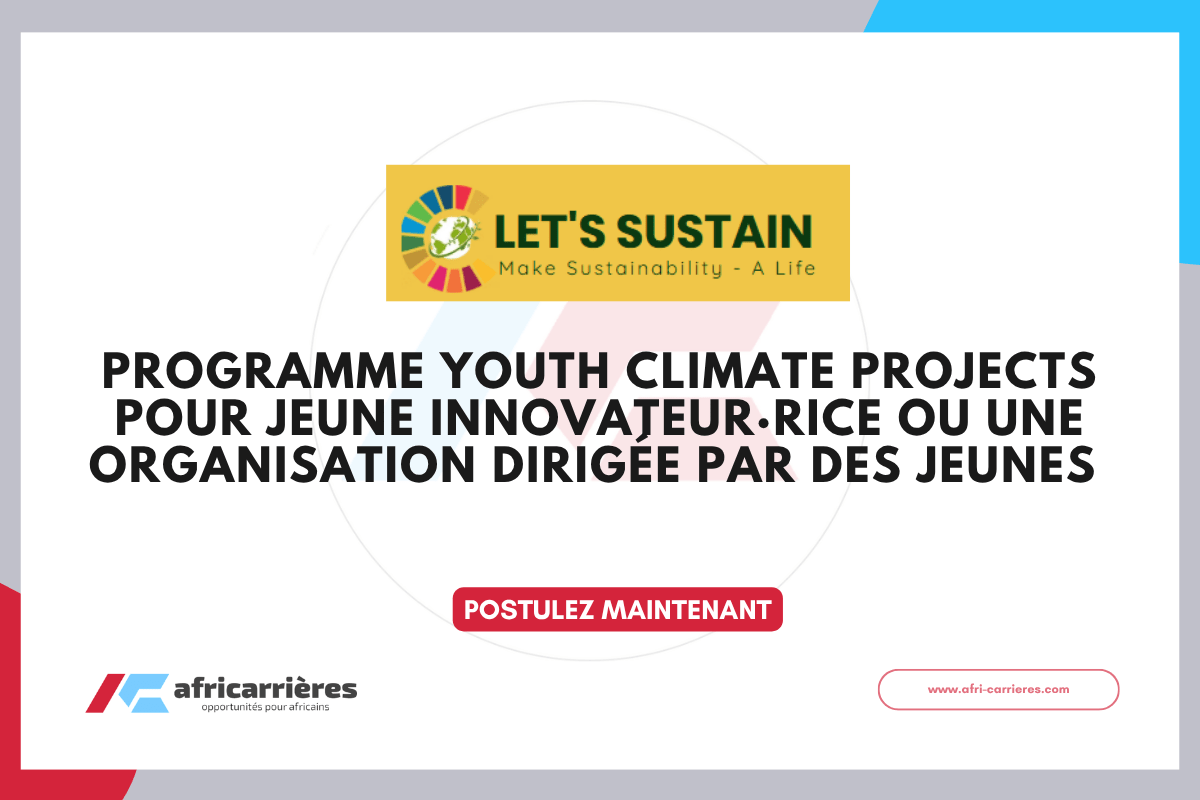 programme Youth Climate Projects pour jeune innovateur·rice ou une organisation dirigée par des jeunes 2026