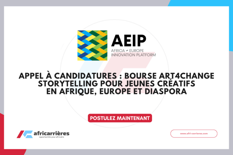 Art4Change Storytelling Fellowship 2026 pour jeunes créatifs d'afrique