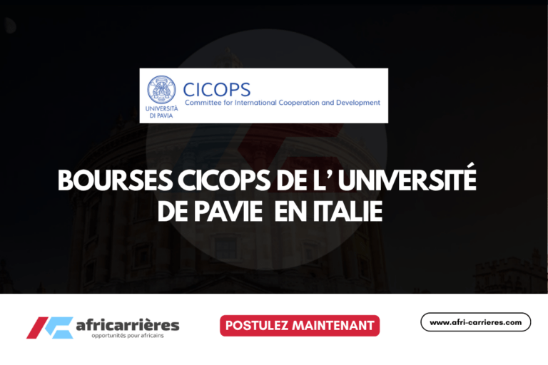 Bourses CICOPS de l’ Université de Pavie en Italie 2026