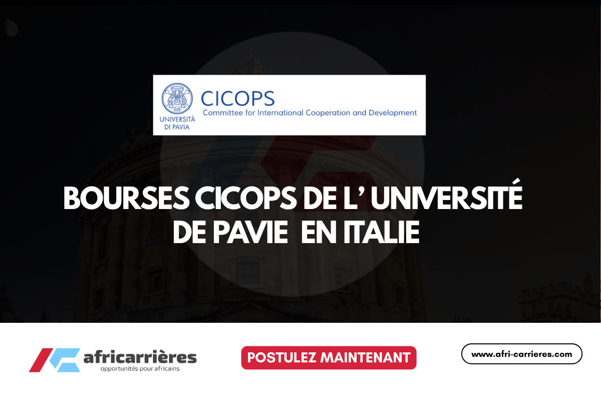 Bourses CICOPS de l’ Université de Pavie en Italie 2026