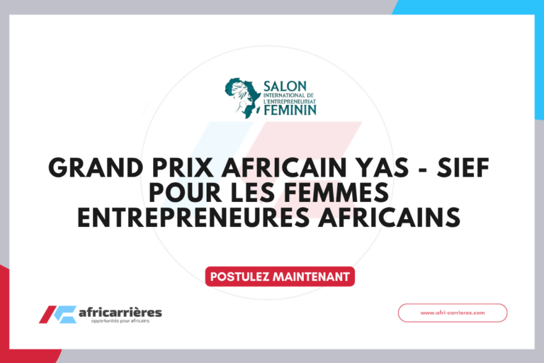 Grand Prix Africain YAS - SIEF 2026 pour les femmes entrepreneures africains
