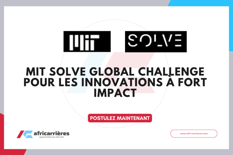 MIT Solve Global Challenge pour les innovations à fort impact 2026