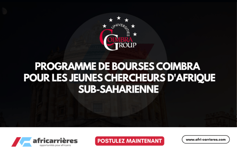 Programme de bourses Coimbra 2026 pour les jeunes chercheurs d'Afrique sub-saharienne