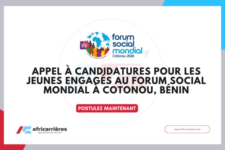 Appel à candidatures pour les jeunes engagés au Forum social mondial à Cotonou, Bénin