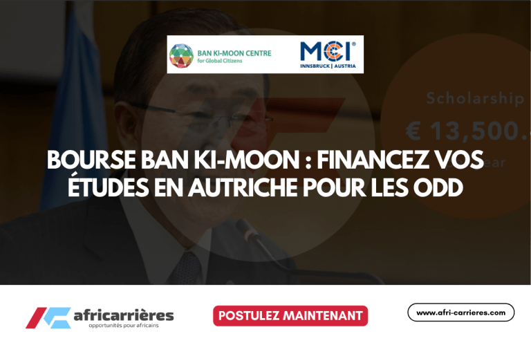 Bourse Ban Ki-moon 2026 : Financez vos études en Autriche pour les ODD