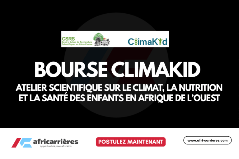 Bourse ClimaKid Atelier scientifique sur le climat, la nutrition et la santé des enfants en Afrique de l’Ouest