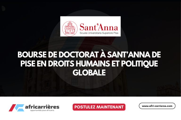 Bourse de Doctorat à Sant’Anna de Pise 2026 en Droits Humains et Politique Globale
