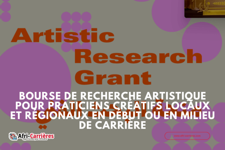 Bourse de recherche artistique pour praticiens créatifs locaux et régionaux en début ou en milieu de carrière