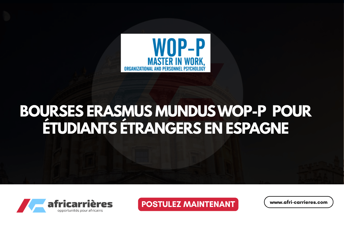 Bourses Erasmus Mundus WOP-P 20262027 pour étudiants étrangers