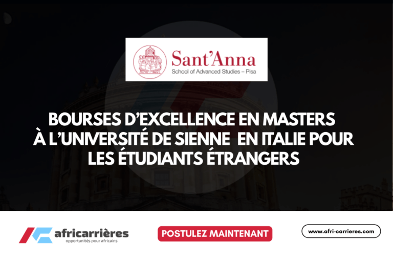 Bourses Université de Sienne 2026-2027 en Italie pour les étudiants étrangers