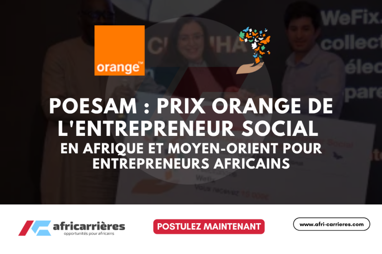 POESAM : Prix Orange de l'Entrepreneur Social en Afrique et Moyen-Orient 2025