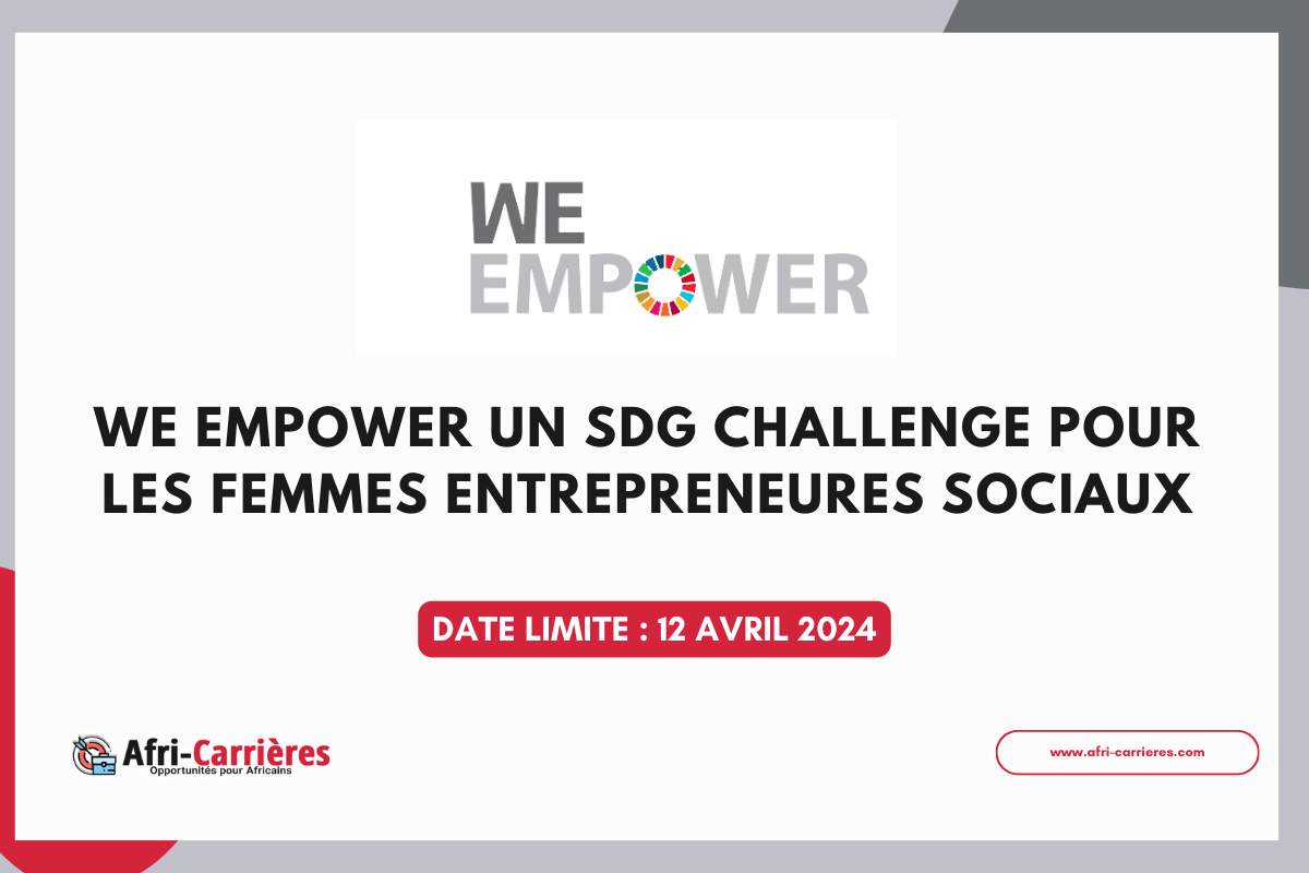WE Empower UN SDG Challenge pour les femmes entrepreneurs sociaux