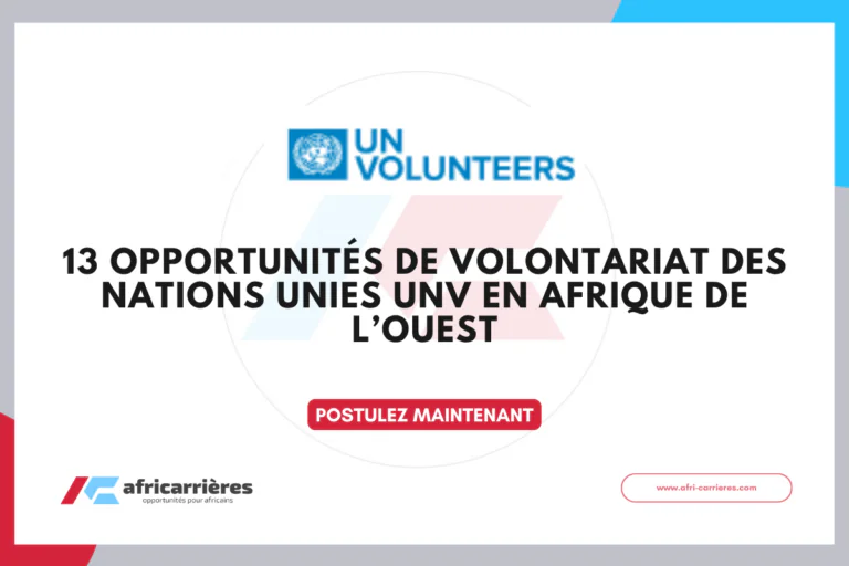 13 des opportunités UNV 2026 en Afrique de l’Ouest