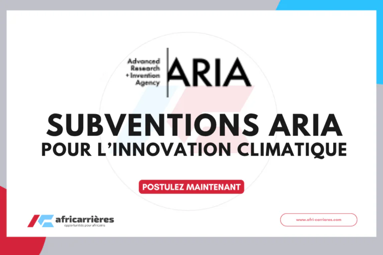 Appel à projets ARIA 2026 offres des Subventions pour l’innovation climatique