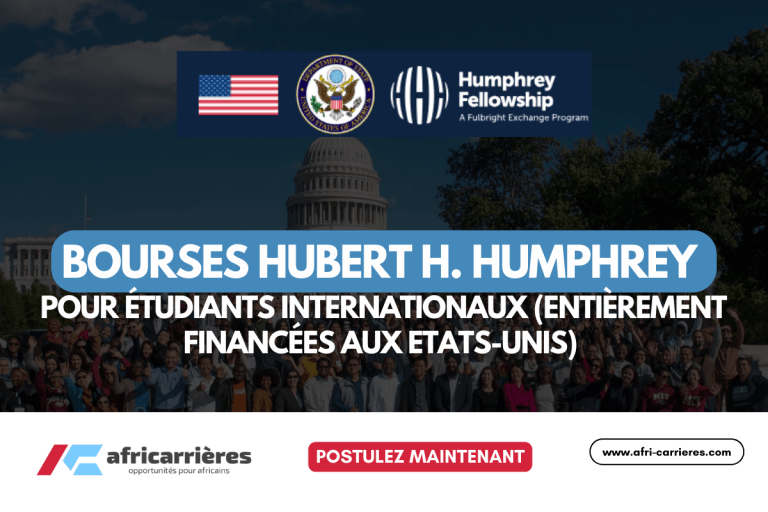 Bourses HUBERT H. HUMPHREY pour étudiants internationaux (entièrement financées aux Etats-Unis)