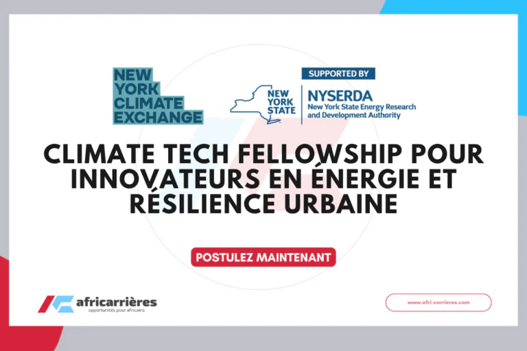 Climate Tech Fellowship pour innovateurs en énergie et résilience urbaine 2026