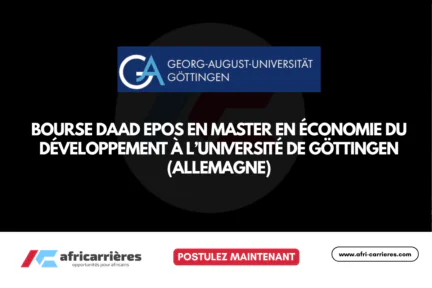 DAAD EPOS Scholarship 2027 Master en Economie de développement à l'Université de Göttingen