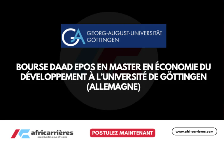 DAAD EPOS Scholarship 2027 Master en Economie de développement à l'Université de Göttingen