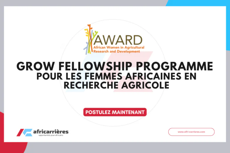 GROW Fellowship Programme pour les femmes africaines en recherche agricole 2026