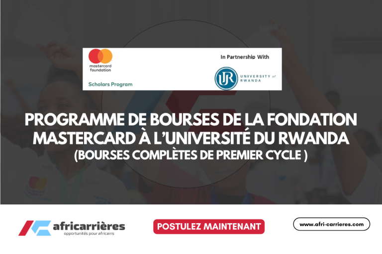 Programme de bourses Mastercard Foundation à l'Université du Rwanda. Bourse de premier cycle 2025 (entièrement financées)